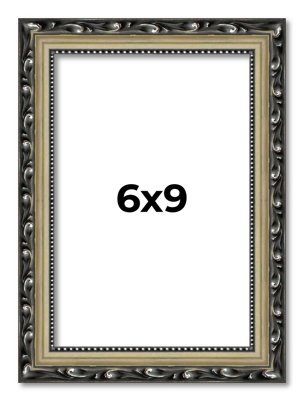 6x9 Museum-Quality Picture Frame with UV-Resistant Acrylic & Acid-Free Backing, Available in 4 Finishes - Gold, Silver, Bronze, and Black